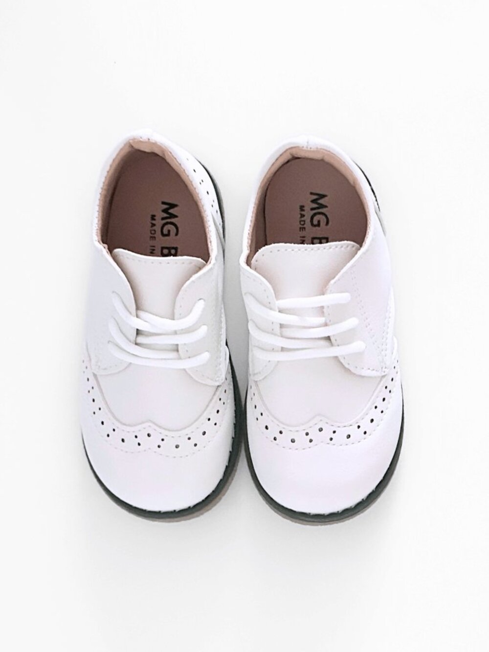 NWT Handsome Boys Classic Oxfords Baby Toddler Kids Children's Shoes White 6.5